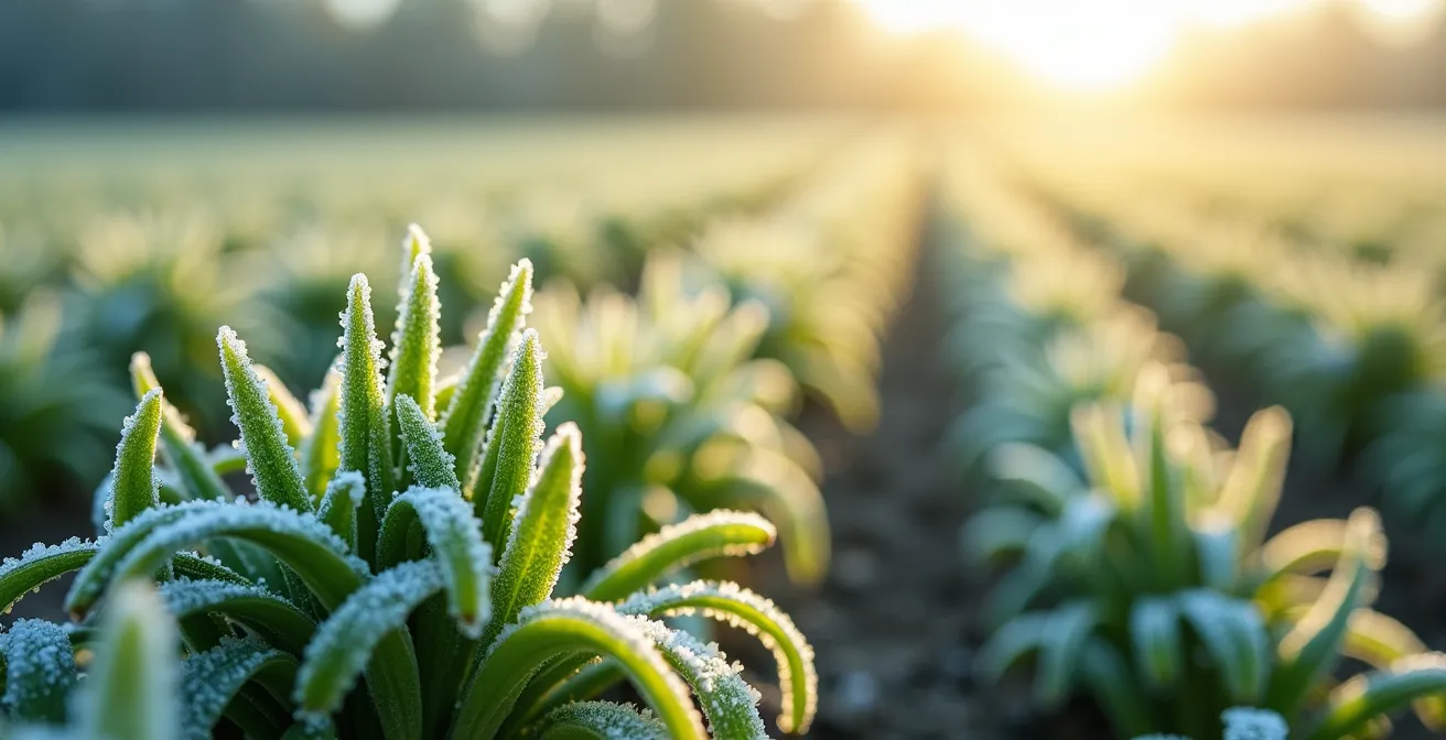 Champ de seigle d'automne résistant à l'hiver québécois