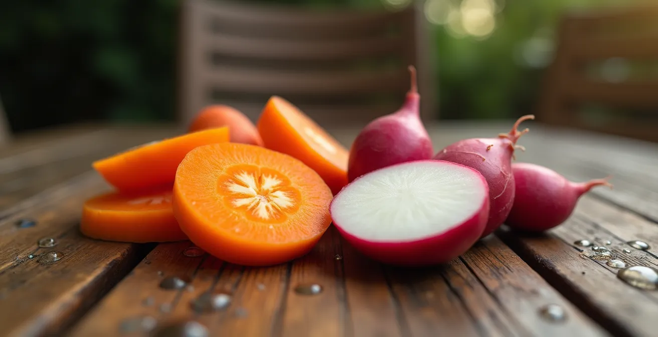 Vue microscopique comparative montrant la structure interne des fibres teintées dans la masse versus teintées en surface