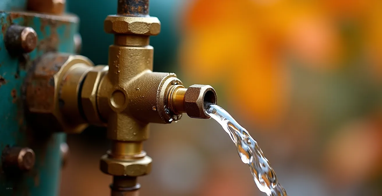 Compresseur pancake connecté à un système d'irrigation pour purge automnale